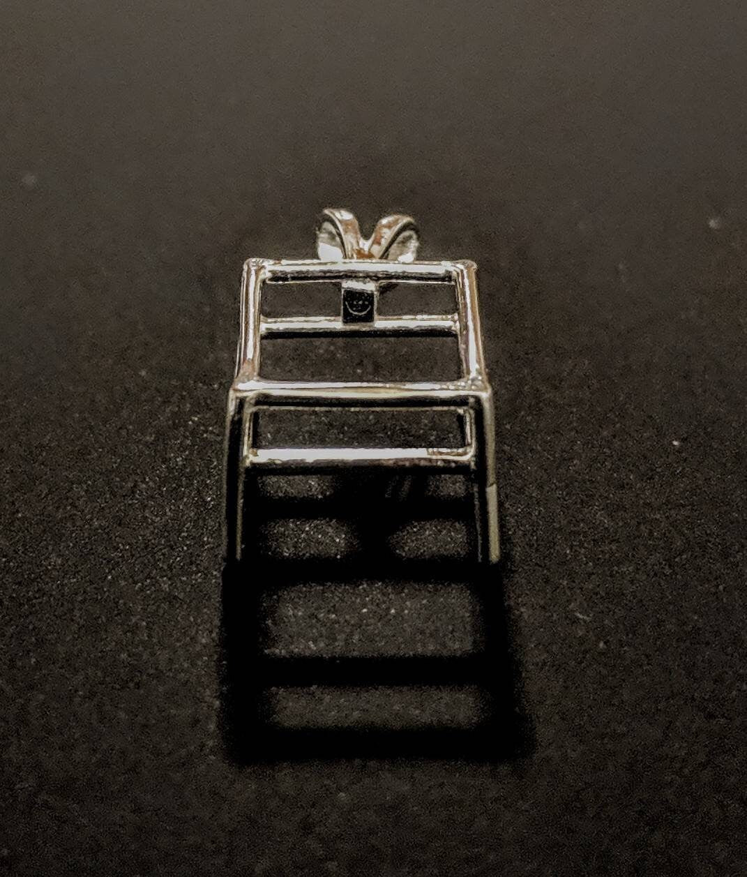 Emerald Cut Sterling Silver or 14K Gold Pendant Setting 5x3mm (30x22mm) - Handcrafted in USA - Perfect for Birthstone Jewelry, Anniversary Gifts & Custom Necklaces
