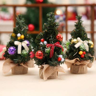 Mini Christmas Tree Decor - 20cm Small Tabletop Christmas Tree for Holiday Home Decor, Office, and Party Decorations