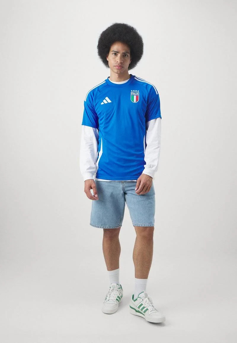 Adidas Italy 24 Authentic Home Football Jersey - Official Fan Shirt in Blue for Match Day & Sports Events