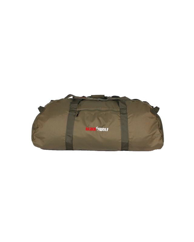 Black Wolf DufflePack 150 - Packable Travel Duffle Bag in Moss Green | Lightweight Carry-On for Camping, Gym & Weekend Getaways