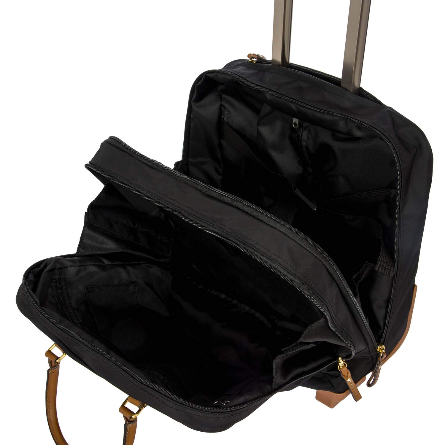 Bric's X-Bag X-Travel 2.0 Pilot Rolling Carry On Luggage - 14 x 15.5 Inch Business Laptop Bag for Air Travel - Black Premium Cabin Suitcase for Business Trips & Weekend Getaways