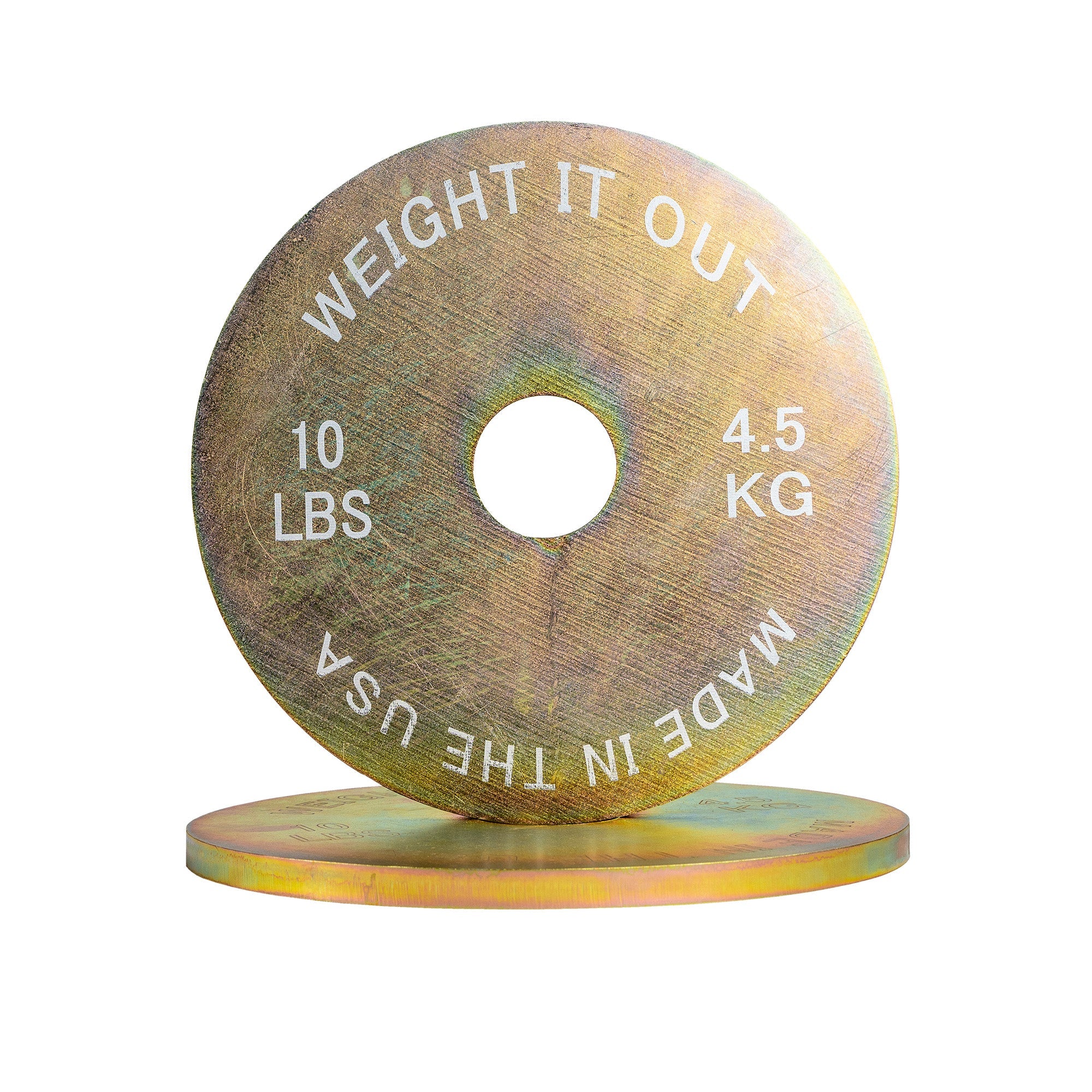 45lb Cast Iron & Calibrated Solid Steel Weight Plate Set - Gym & Home Workout Equipment for Strength Training & Fitness