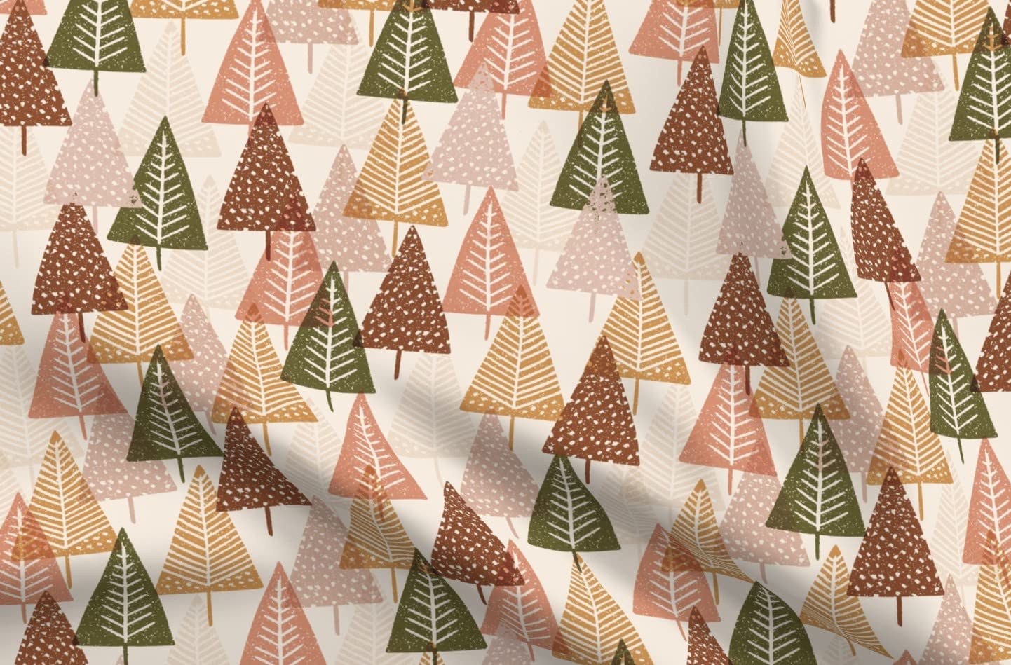 Fall Woods Forest Tree Autumn Printed Minky Fabric by The Yard - Soft Plush Material for Sewing Baby Blankets, Quilt Backing & DIY Crafts - Perfect for Cozy Home Decor, Seasonal Projects & Outdoor-Themed Creations