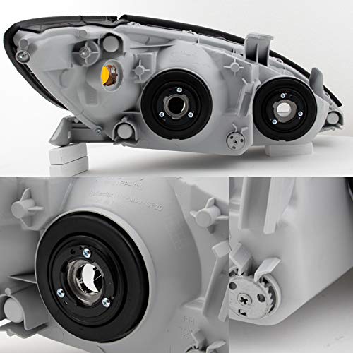 AKKON Chrome Clear Headlights Replacement for Toyota Camry LE SE XLE - Left & Right Pair Set - Perfect for Night Driving & Car Upgrades