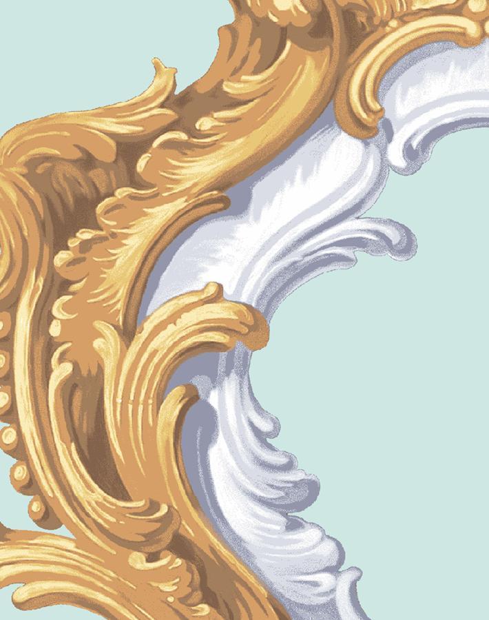 Louie Whoey Seafoam Wallpaper by Wallshoppe - Premium Peel & Stick Removable Wallpaper for Bedroom, Nursery & Home Decor