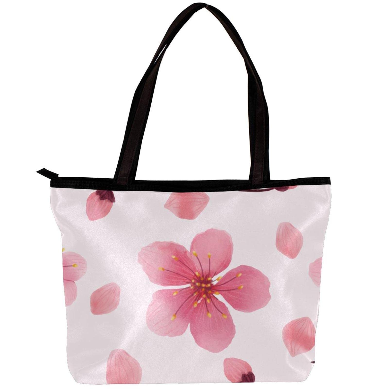 Stylish Black Pattern Tote Bag for Women - Lightweight Shoulder Bag with Inner Pouch | Perfect for Work, Travel, Shopping & Daily Use