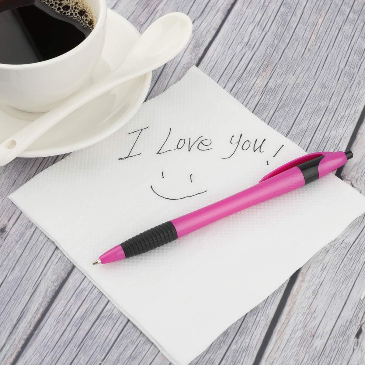 60 Pack Bulk Ballpoint Pens - Smooth Writing No Smear Black Ink 1.0mm Retractable Click Pens with Comfort Grip for School, Office, Restaurant Servers & Wholesale Supplies | Perfect for Note Taking, Order Writing & Everyday Use