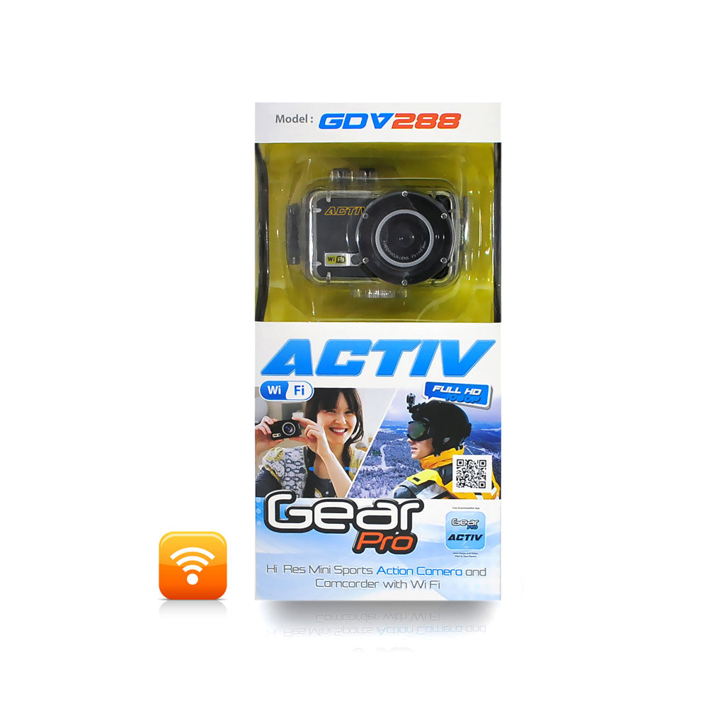 Gear Pro Activ Sports Camera - 4K Ultra HD Waterproof Action Cam with WiFi, 170° Wide Angle Lens, for Outdoor Adventures, Travel Vlogging, and Extreme Sports