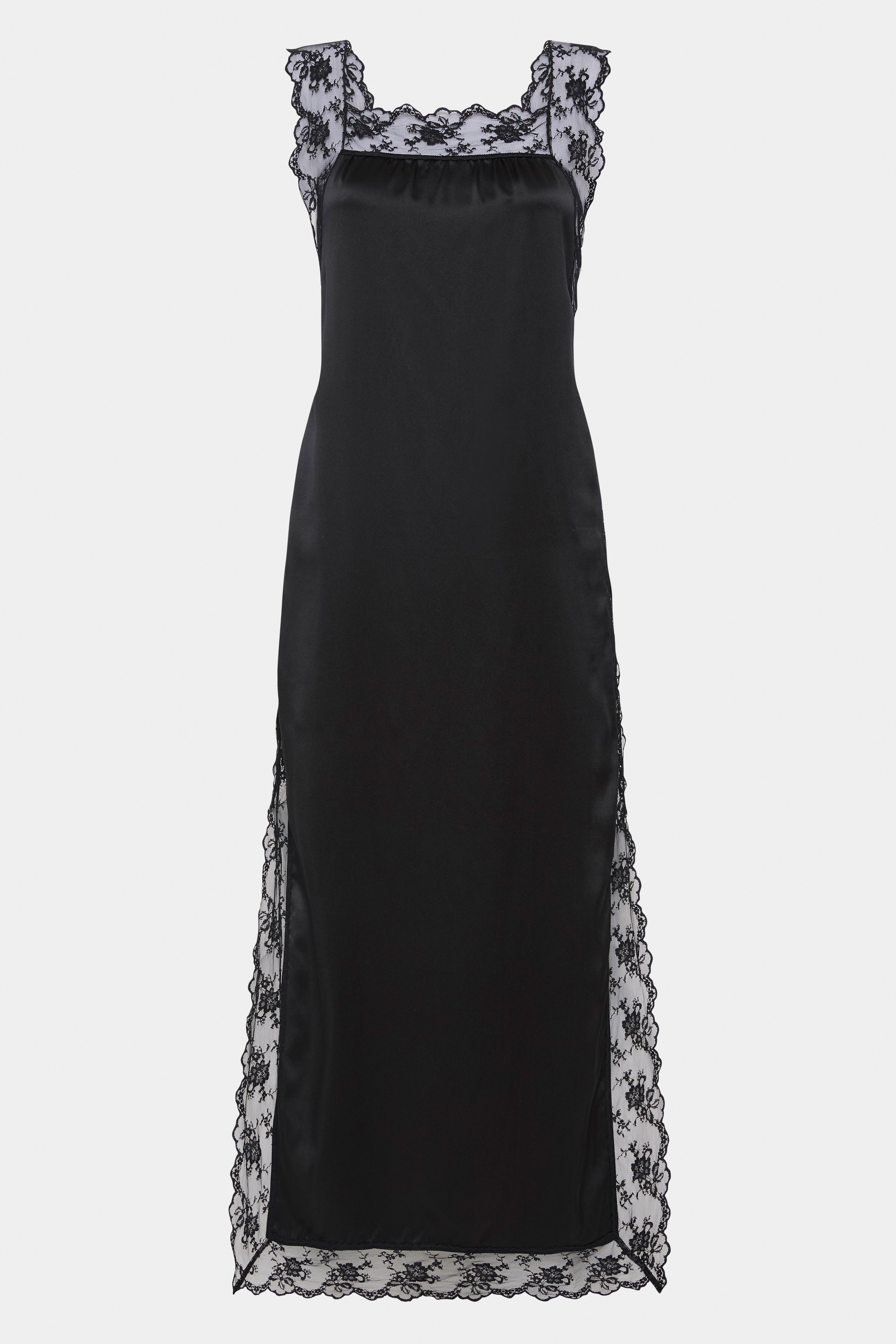 Aries Square Neck Lace Slip Dress - Elegant Women's Lingerie for Special Occasions & Romantic Evenings