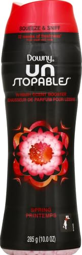 Downy Unstopables In-Wash Scent Booster Beads, Spring Fresh Scent, 10 oz - Long Lasting Fragrance for Laundry, Clothes & Linens | Perfect for Everyday Wear, Gym Clothes & Bedding Refresh