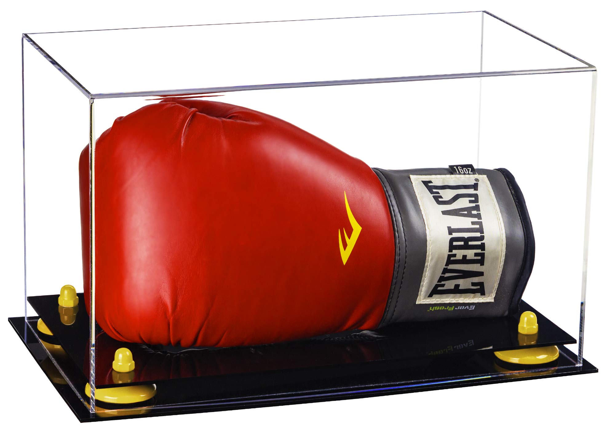 Premium Acrylic Display Case for Full-Size Boxing Gloves - Shatterproof & UV Protected - Perfect for Collectors, Sports Memorabilia, and Home Gym Decor