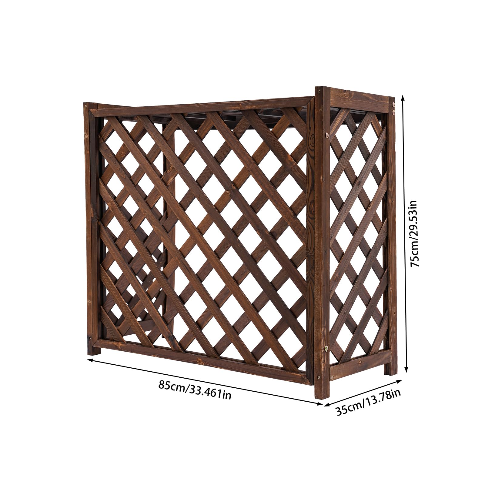 Wooden Air Conditioner Cover Fence - Outdoor AC Unit Privacy Screen for Home & Garden - Durable Weatherproof Decorative Fence for Backyard, Patio, and Side Yard Protection