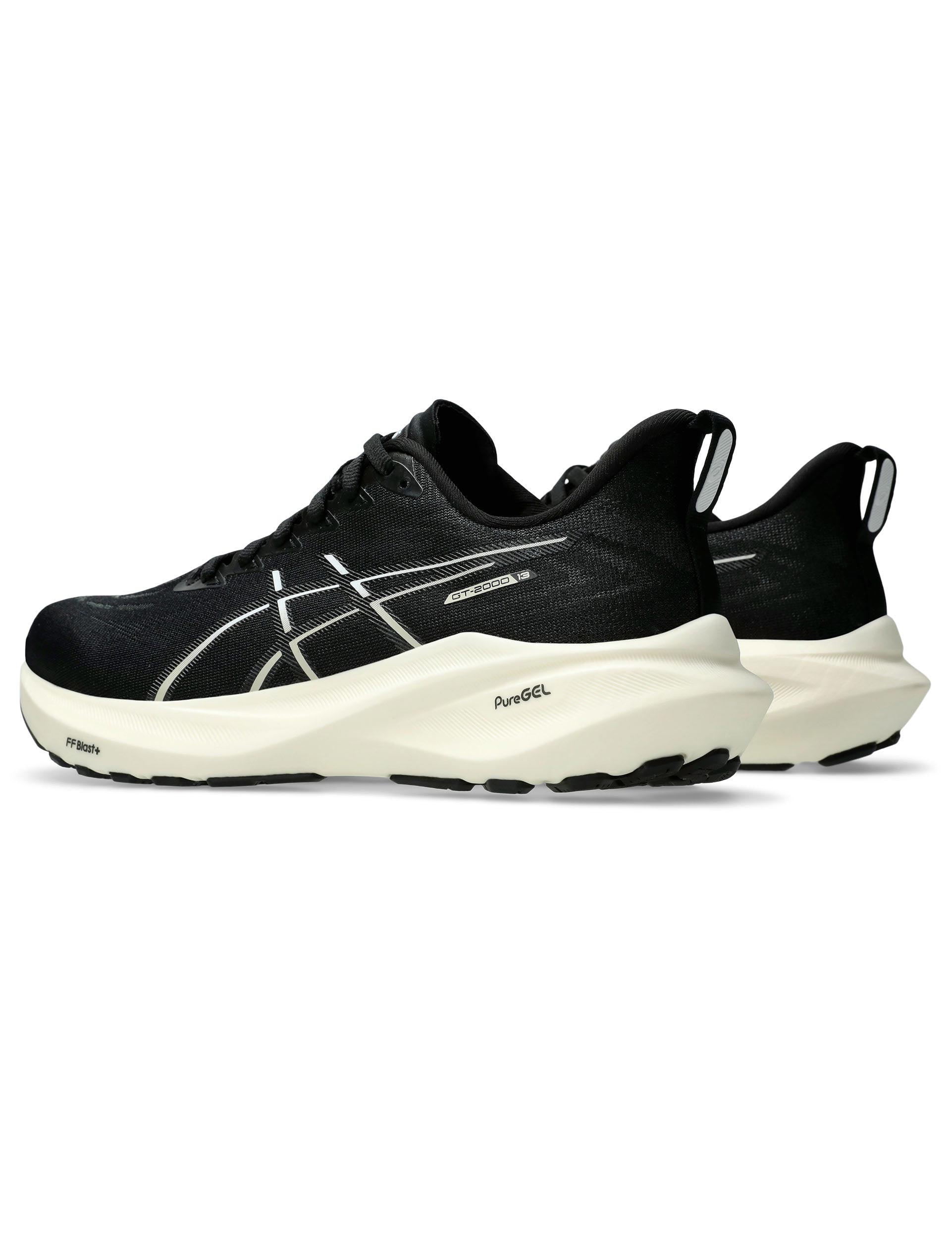 ASICS GT 2000 13 Running Shoes for Men - Black/White - Lightweight Stability Sneakers for Road Running, Jogging & Gym Workouts