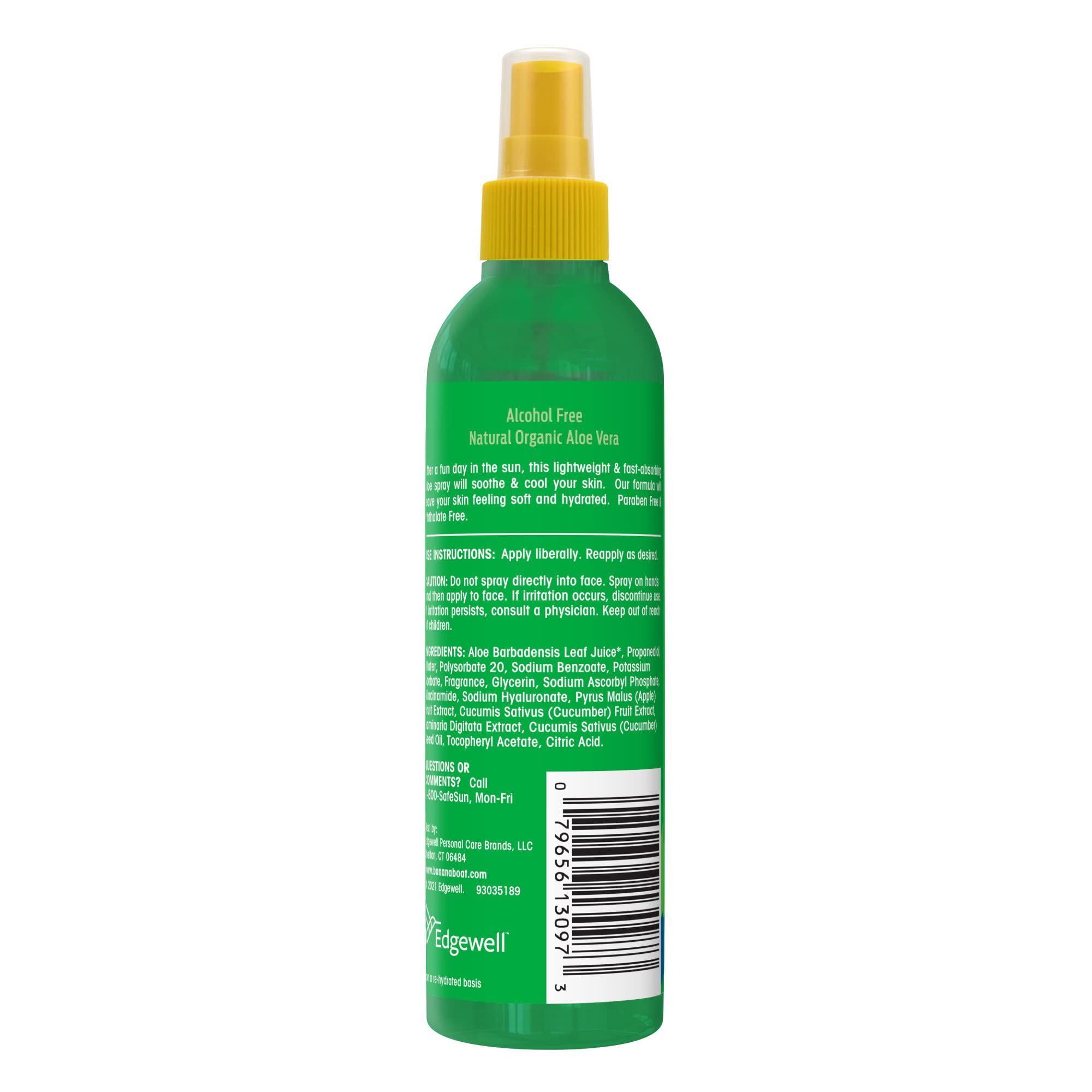 Banana Boat Aloe After Sun Spray, 6oz - Soothing Aloe Vera with Cucumber Extract & Vitamin E for Sunburn Relief | Post-Sun Care for Beach, Pool & Outdoor Activities