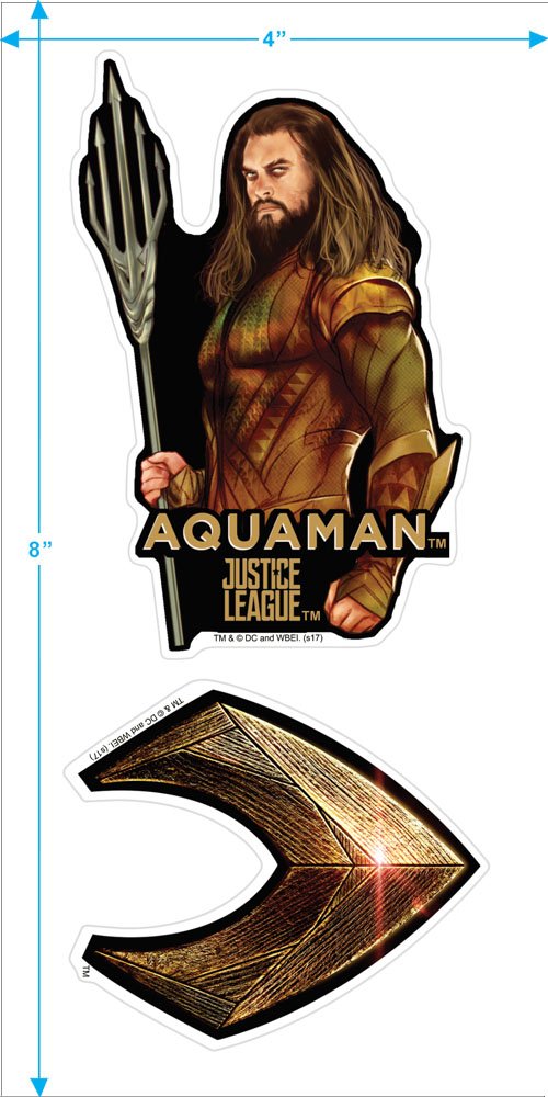 Justice League Aquaman Logo Pullover Hoodie Sweatshirt with Free Stickers - DC Comics Superhero Merchandise for Fans & Cosplay