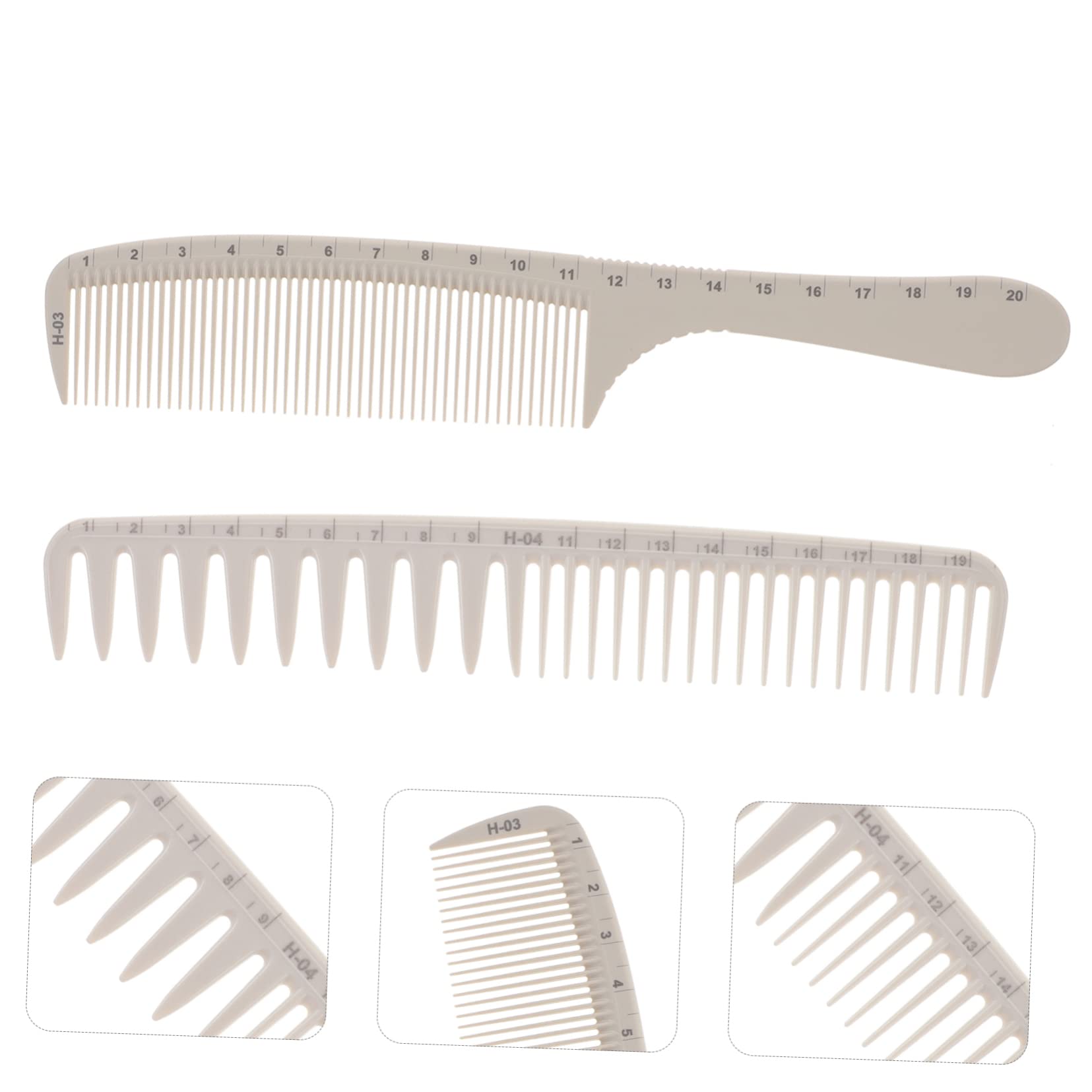 Minkissy Professional Hair Cutting Comb - Precision Ruler Comb with Wide & Thin Teeth for Styling, Braiding, Barber & Salon Use - Perfect for Hairdressers, Stylists & Home Haircuts