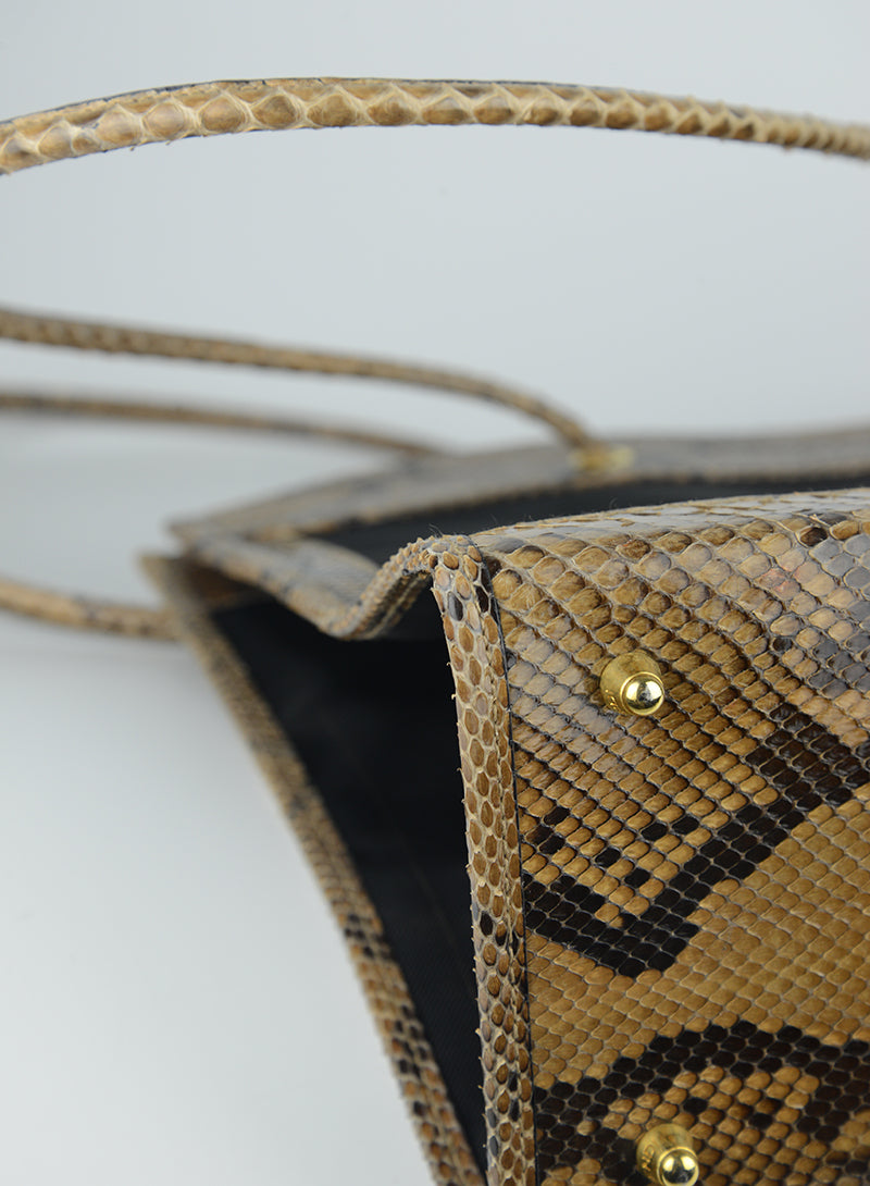 Fendi Python & Mesh Shopper Bag - Luxury Designer Handbag for Women, Perfect for Work, Travel & Everyday Use