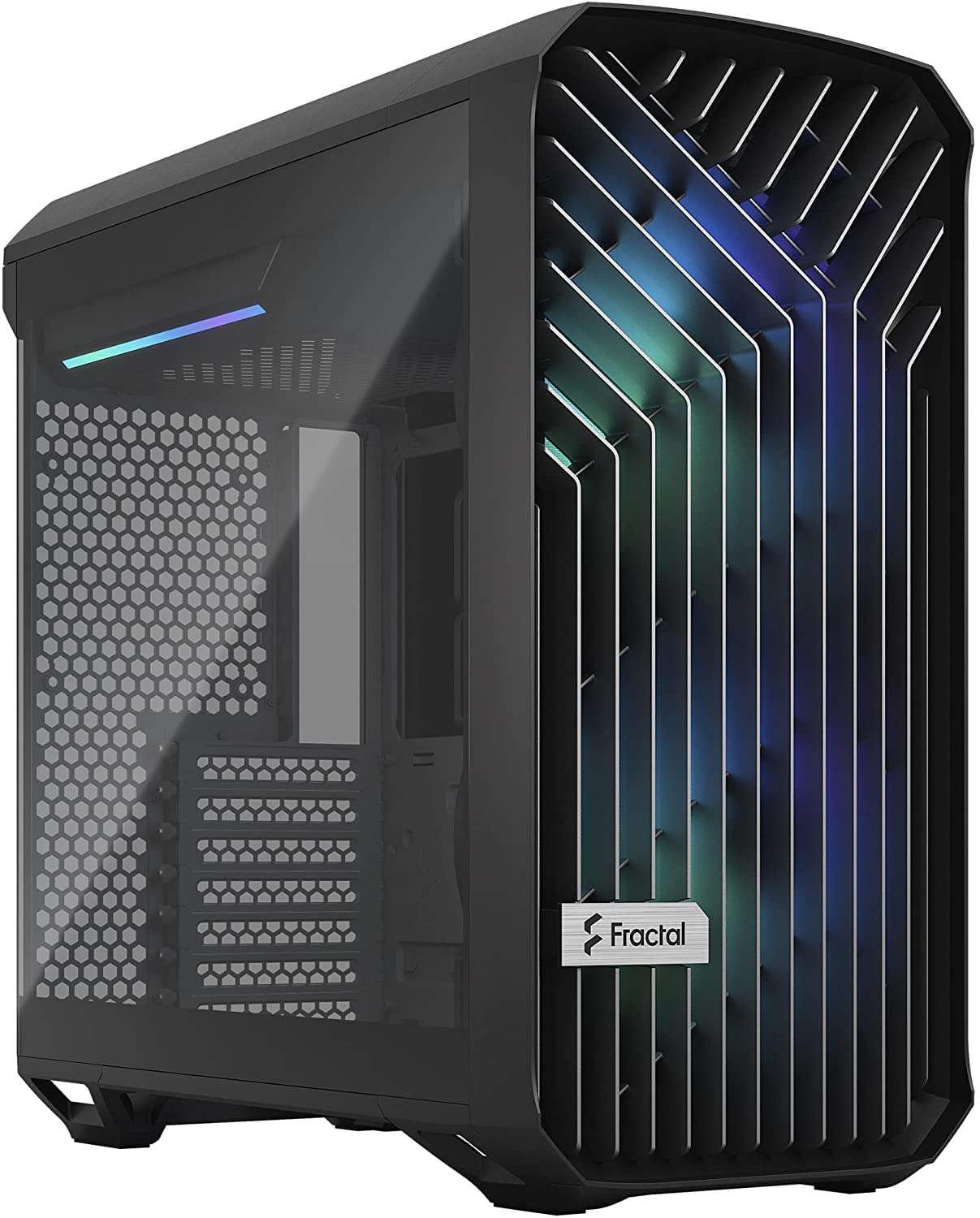 Fractal Design Torrent Compact RGB Black TG High-Airflow ATX PC Case with Tempered Glass - Perfect for Gaming Rigs & High-Performance Builds