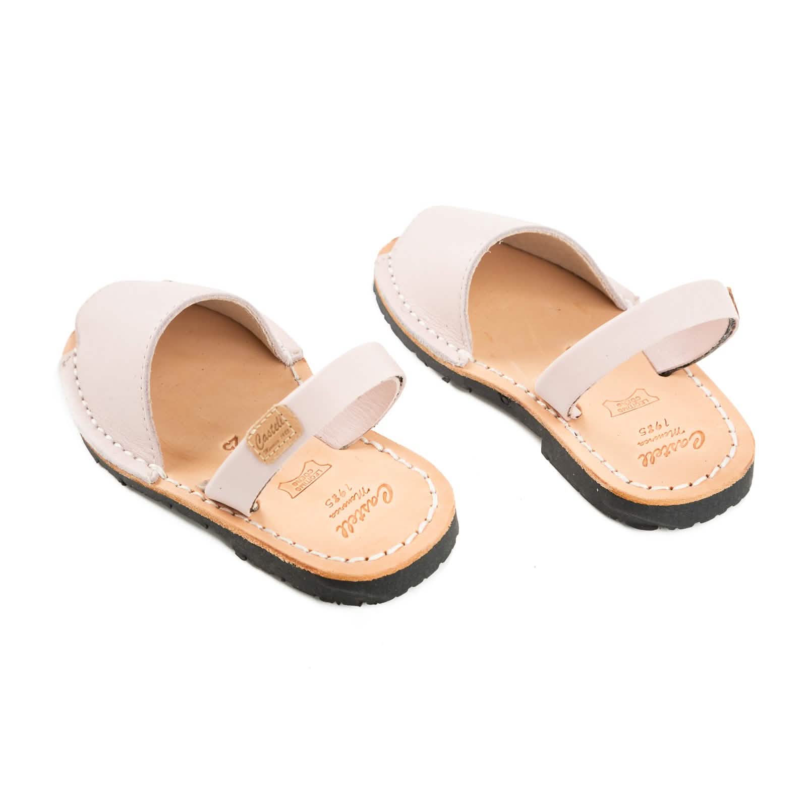 Comfortable Open Toe Leather Menorcan Sandals for Kids - Iker 1097 Piel | Perfect for Summer, Beach & Casual Outings