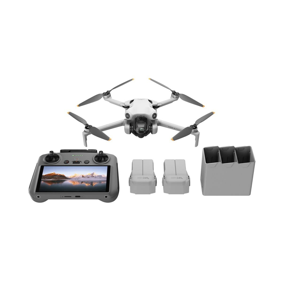 DJI Mini 4 Pro Drone with RC 2 Controller, Fly More Combo - 4K Camera, 34 Mins Flight Time, Under 249g, Foldable & Portable for Travel, Vlogging, and Aerial Photography
