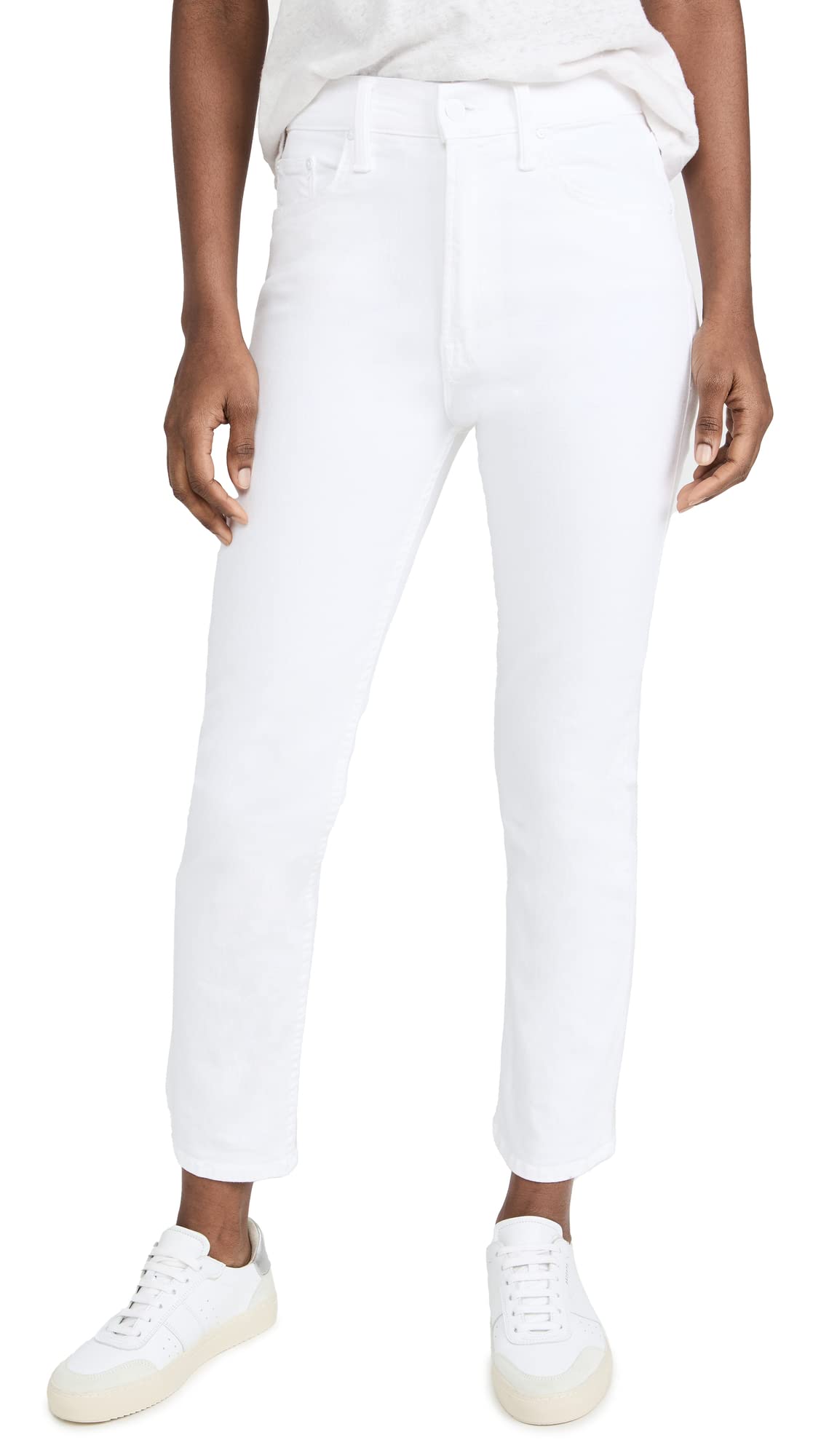 MOTHER Women's High Waisted Stretch Skinny Jeans - Comfortable Ankle-Length Denim Pants for Casual Wear & Everyday Outfits