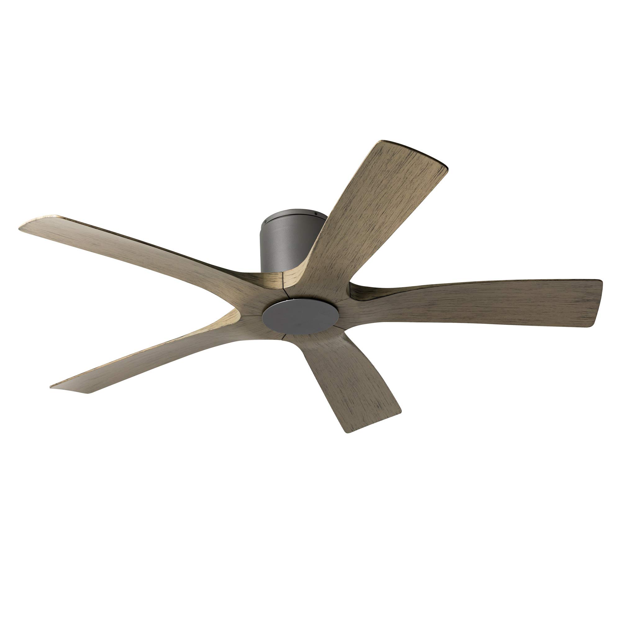 Aviator Smart 54in 5-Blade Flush Mount Ceiling Fan with Remote Control - Graphite Weathered Gray, Compatible with Alexa, Google Assistant, Samsung Things, iOS & Android App - Perfect for Living Rooms, Bedrooms, and Outdoor Spaces