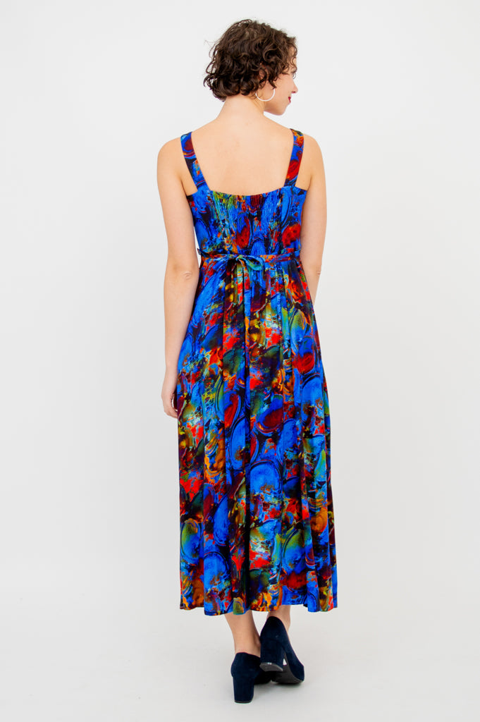 Artana Women's Coraline Dress - Soft Linen Bamboo Blend, Elegant Flowy Midi Dress for Summer, Beach, and Casual Outings