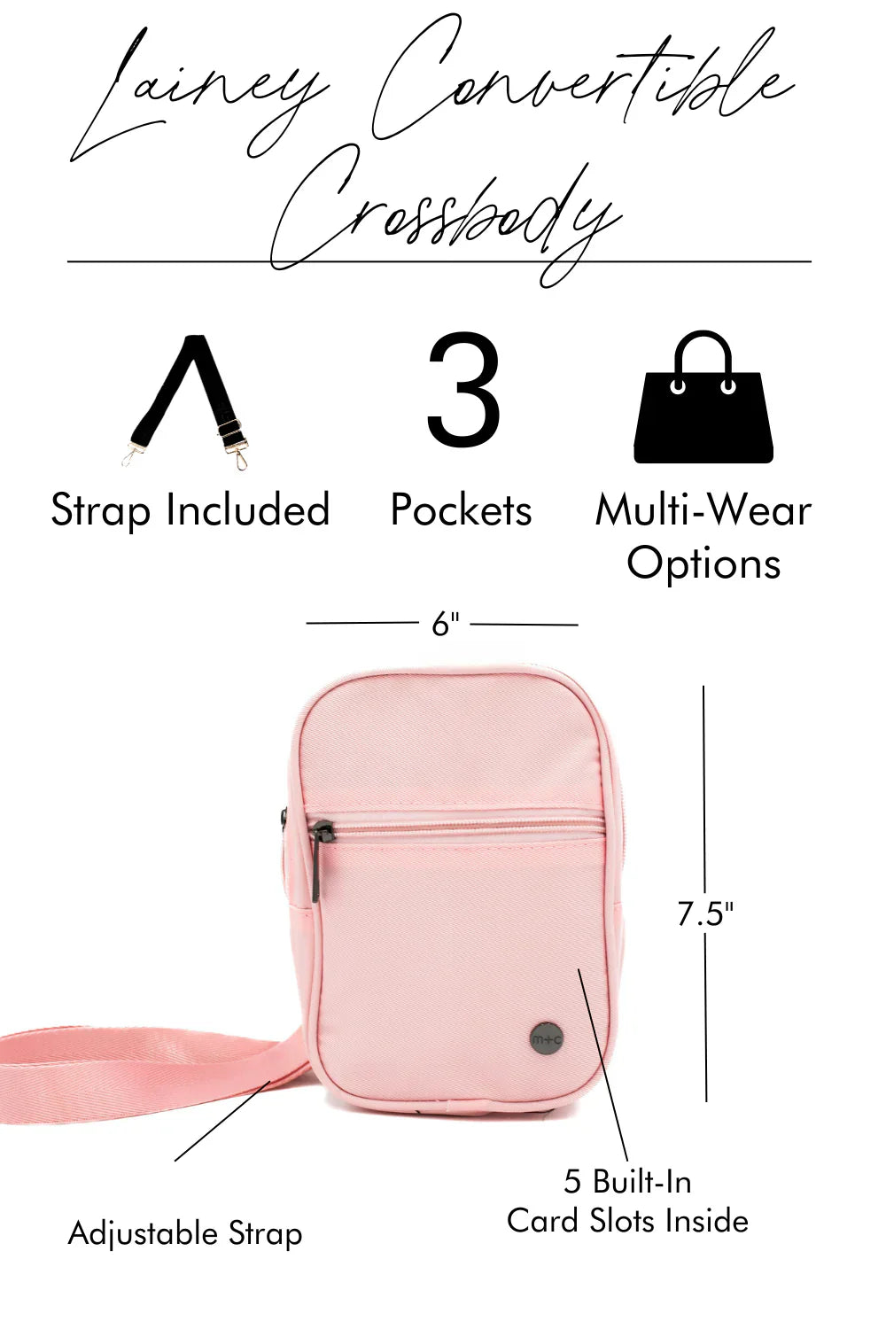 Lainey Convertible Crossbody Bag for Women - Stylish Adjustable Shoulder Purse & Handbag - Perfect for Work, Travel, and Everyday Use