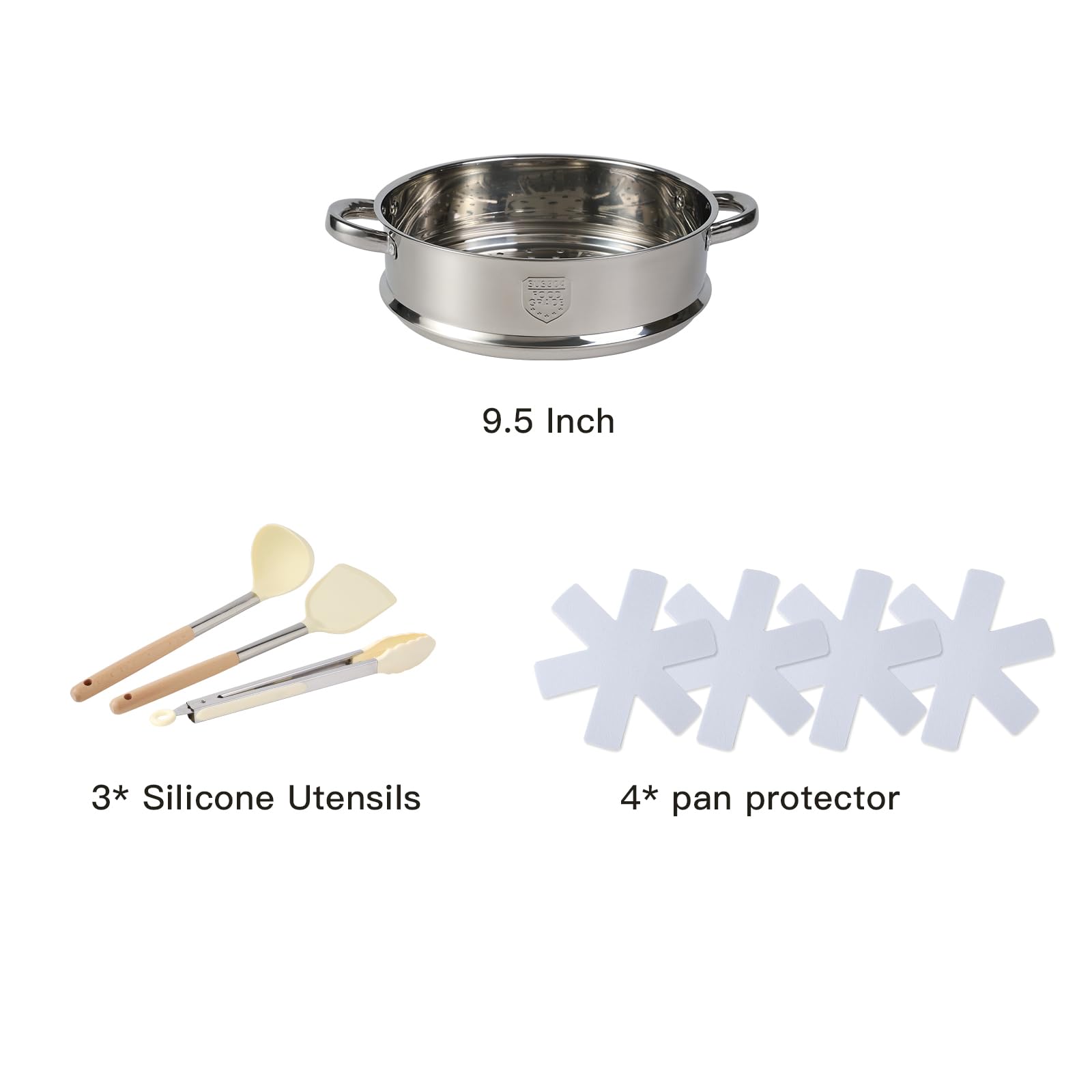 16-Piece Nonstick Pots and Pans Set - White Kitchen Cookware with Lids for Frying, Boiling & Baking | Perfect for Home Cooking, Family Meals & Restaurant Use