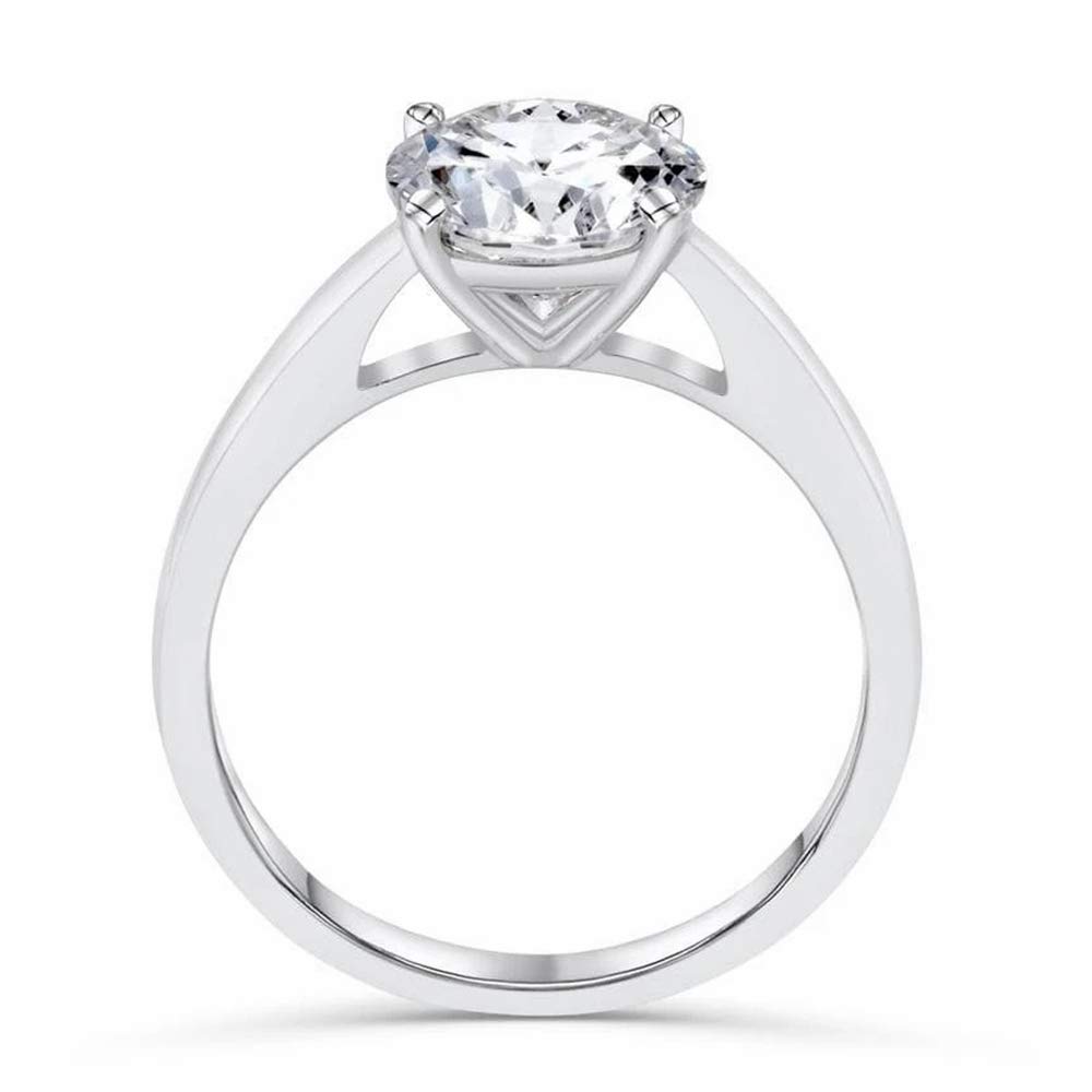 1 Carat Solitaire Moissanite Engagement Ring for Women - 10K 14K 18K Gold Classic Round Cut Wedding Anniversary Ring with Text Engraving - Perfect for Proposals, Anniversaries & Special Occasions
