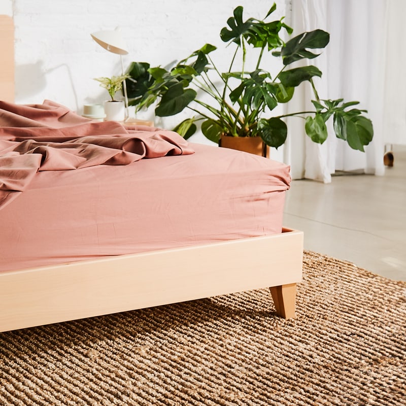 Modern City Bed Frame - Queen Size Platform Bed with Storage, Sturdy Metal Frame & Wooden Slats - Perfect for Small Apartments & Urban Living Spaces