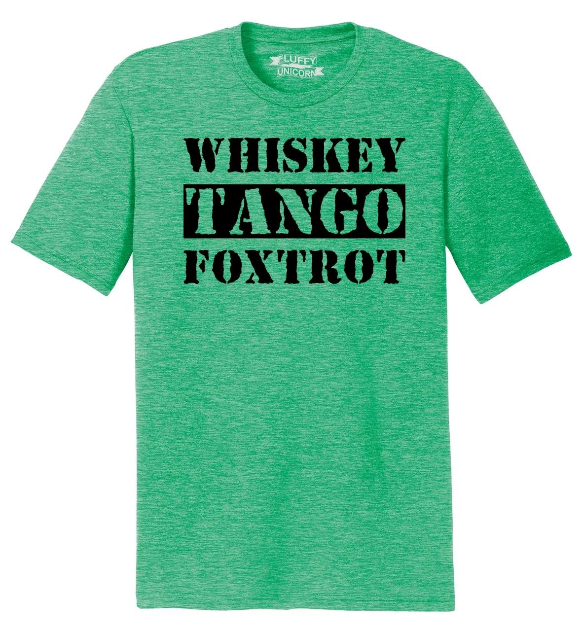 Funny Whiskey Tango Foxtrot WTF Tri-Blend T-Shirt for Men | Soft Comfortable Casual Tee | Perfect for Parties, Gifts & Everyday Wear