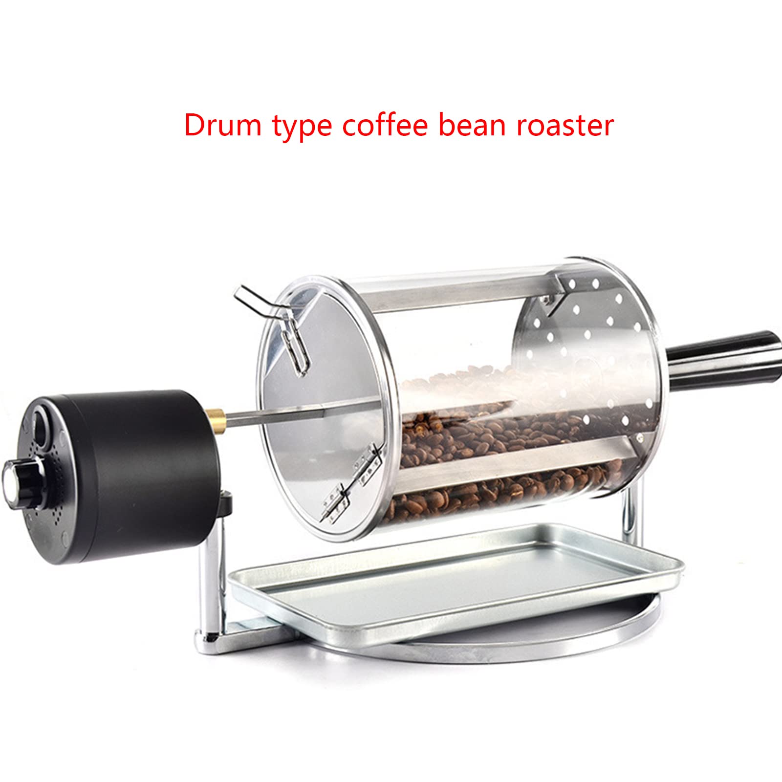 Premium Stainless Steel Drum Coffee Bean Roaster - Electric Coffee Roasting Machine with Viewing Window for Home & Commercial Use - Perfect for Fresh Roasting Coffee Beans, Espresso, and Specialty Brews