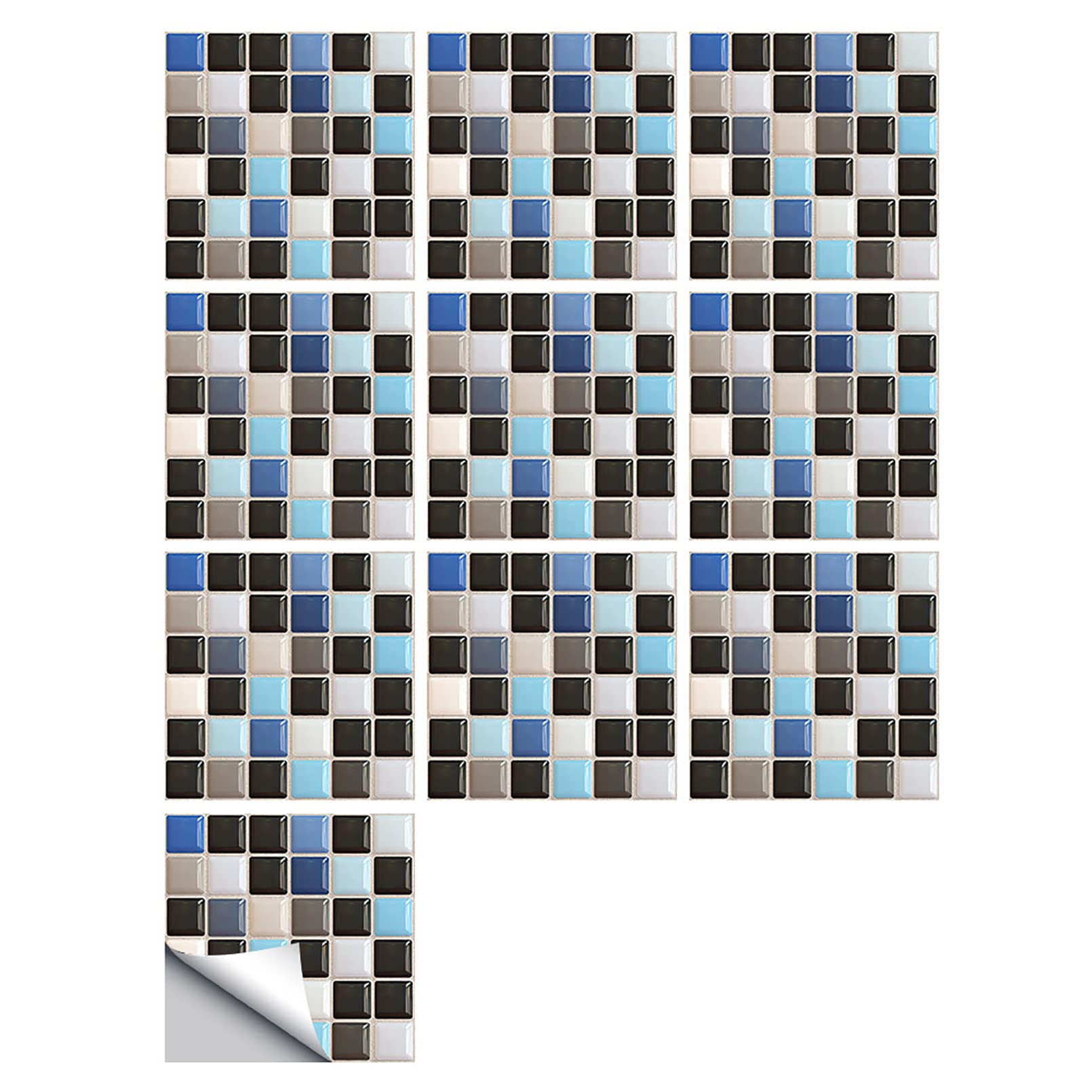 HOLSKEAT 30x30cm DIY Peel and Stick Tile Stickers - Waterproof Self-Adhesive Backsplash Decals for Kitchen, Bathroom, Fireplace & Floor - Easy Wall Mosaic Upgrade for Home Renovation Projects