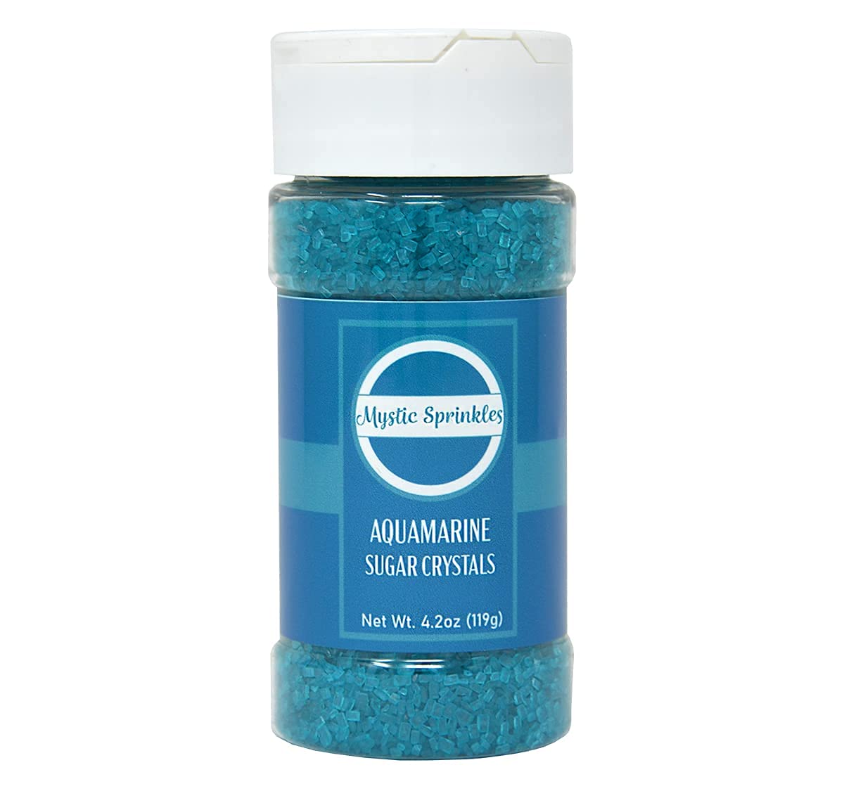 Mystic Sprinkles Sugar Crystals 4.2oz - Aquamarine Teal for Baking & Decorating