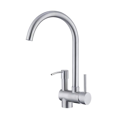 Brushed Nickel Faucet with Soap Dispenser
