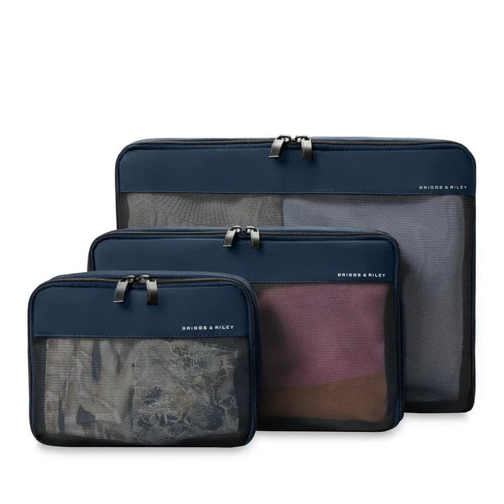 Briggs & Riley Travel Essentials Check In Packing Cube Set - 3-Piece Luggage Organizers for Suitcases | Perfect for Business Trips, Vacations & Weekend Getaways