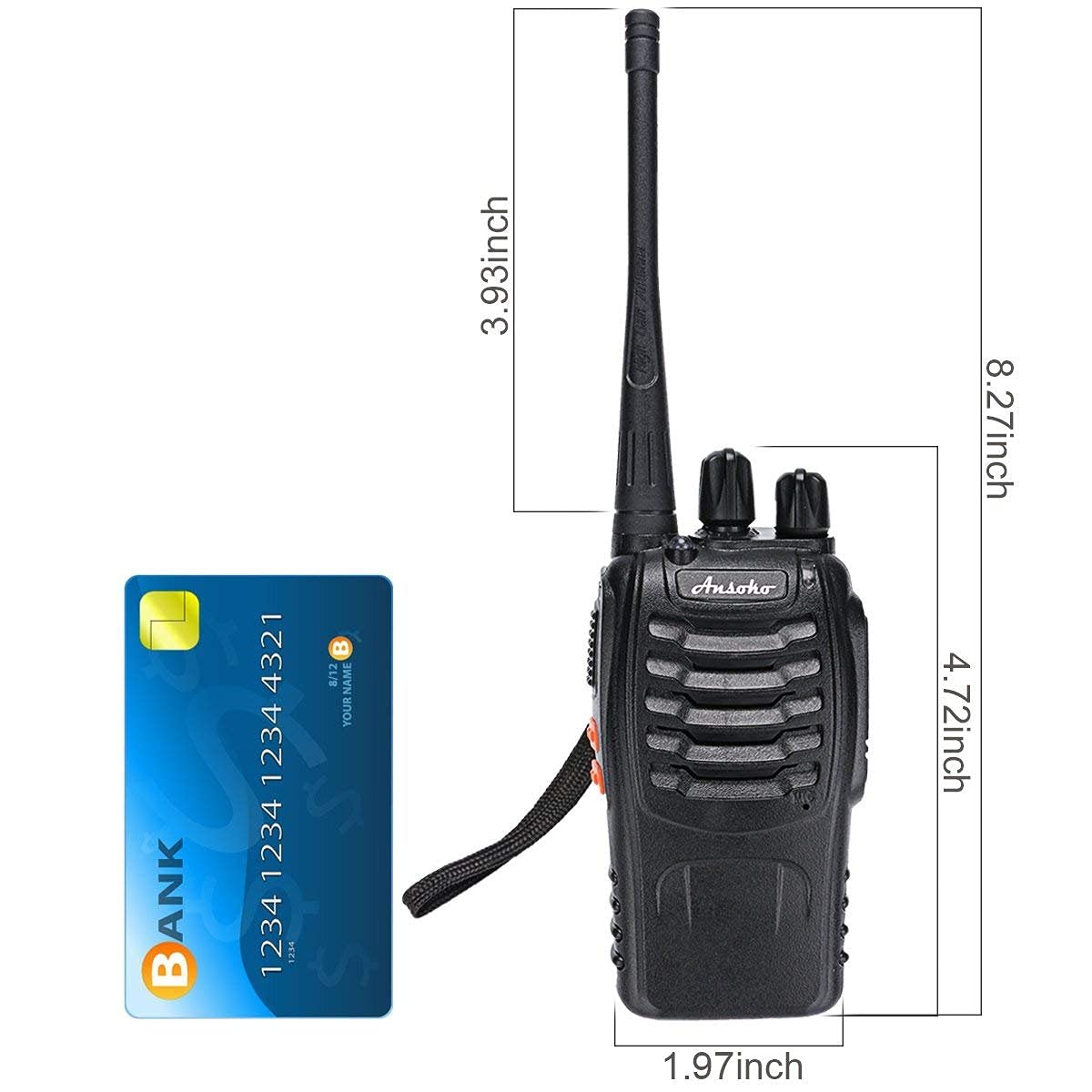 Long Range Walkie Talkies for Adults - Rechargeable Two Way Radios with 16 UHF Channels, 4-Pack - Ideal for Hiking, Camping, Construction & Outdoor Adventures