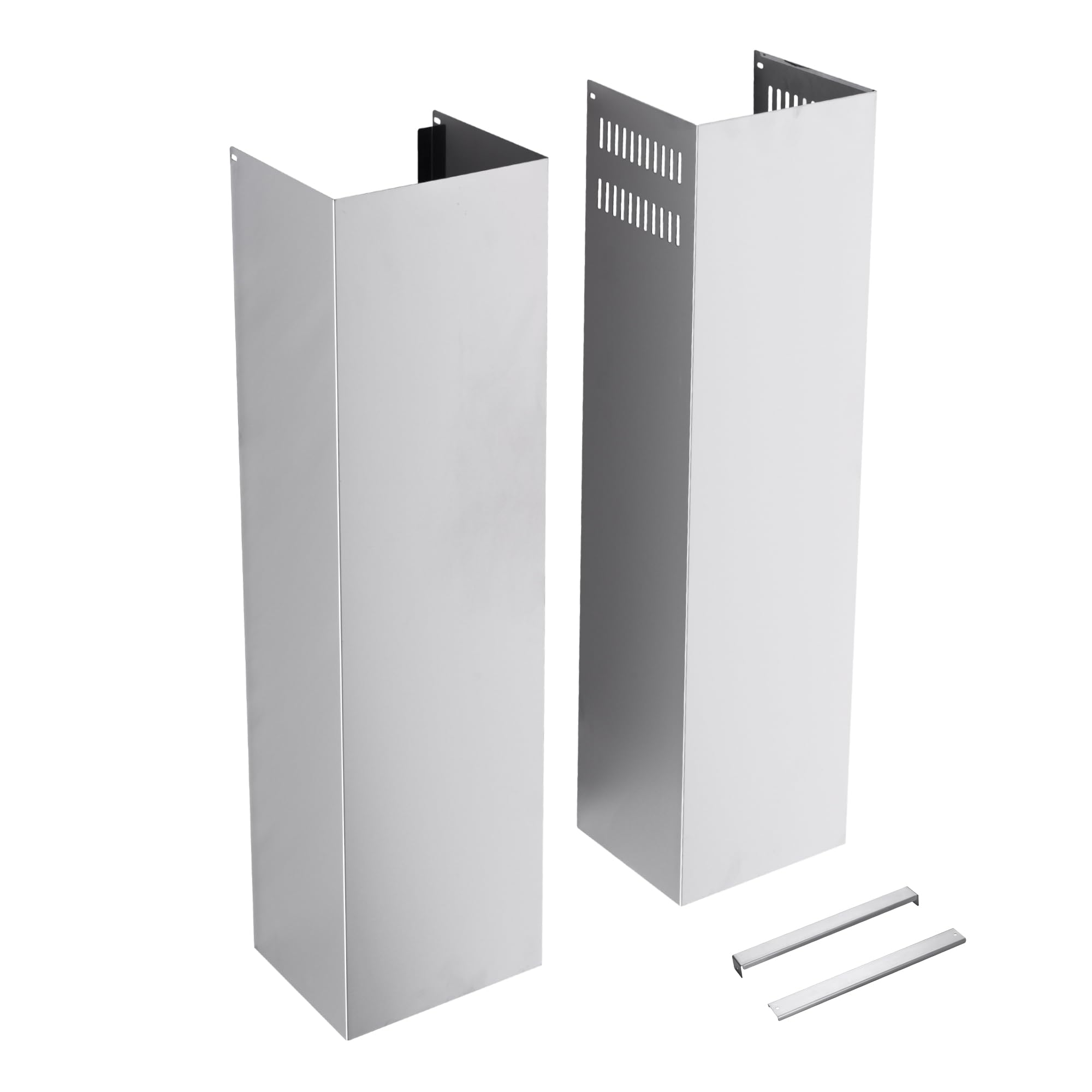 Stainless Steel Adjustable Range Hood Extension Chimney Duct Cover - Wall Mount & Ceiling Installation for Kitchen Ventilation