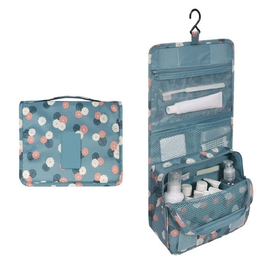 WALNUTA Women's Waterproof Hanging Makeup Bag - Travel Cosmetic Organizer for Toiletries, Bathroom Storage & Wash Essentials (One Size, Color A) - Perfect for Travel, Gym & Daily Use