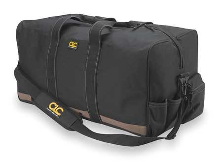 Heavy Duty Tool Bag with 3 Pockets - 24x12x12 Inch Durable Black Work Bag for Electricians, Plumbers & Contractors - Perfect for Job Sites, Home Repairs & DIY Projects