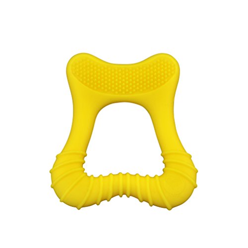 Green Sprouts Silicone Cleaning Teether for Babies - Soothes & Massages Gums & First Teeth | Soft, Flexible, Pain Relief | Easy to Hold & Chew | Dishwasher Safe | Perfect for Teething, Travel & On-the-Go Comfort