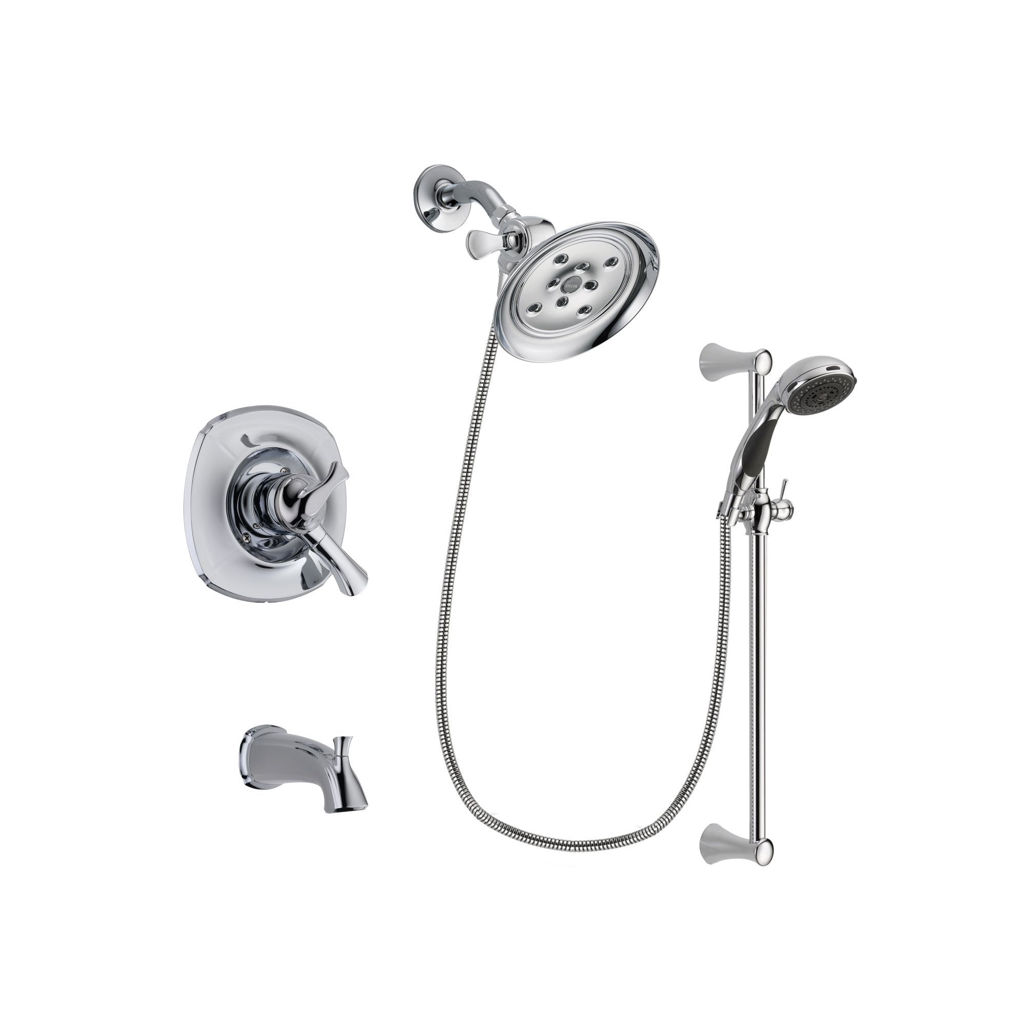 Delta Addison Chrome 3-Handle Tub and Shower Faucet System with Hand Shower DSP0793V - Perfect for Bathroom Renovation and Luxury Spa Experience