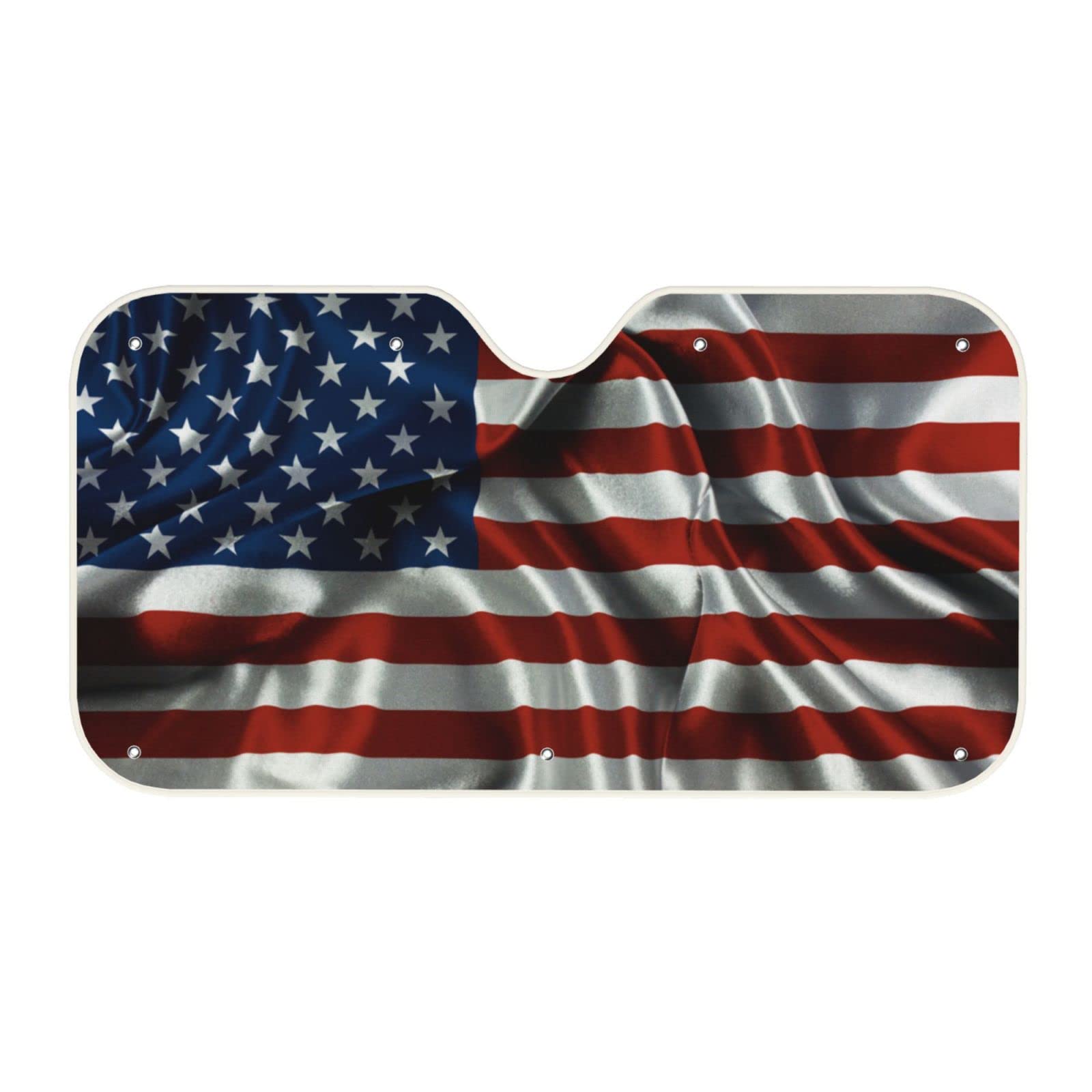 USA Flag Car Sun Visor - Patriotic Windshield Sunshade with Cow Print Design | Keep Your Vehicle Cool | Perfect for Summer Driving, Road Trips & 4th of July Celebrations