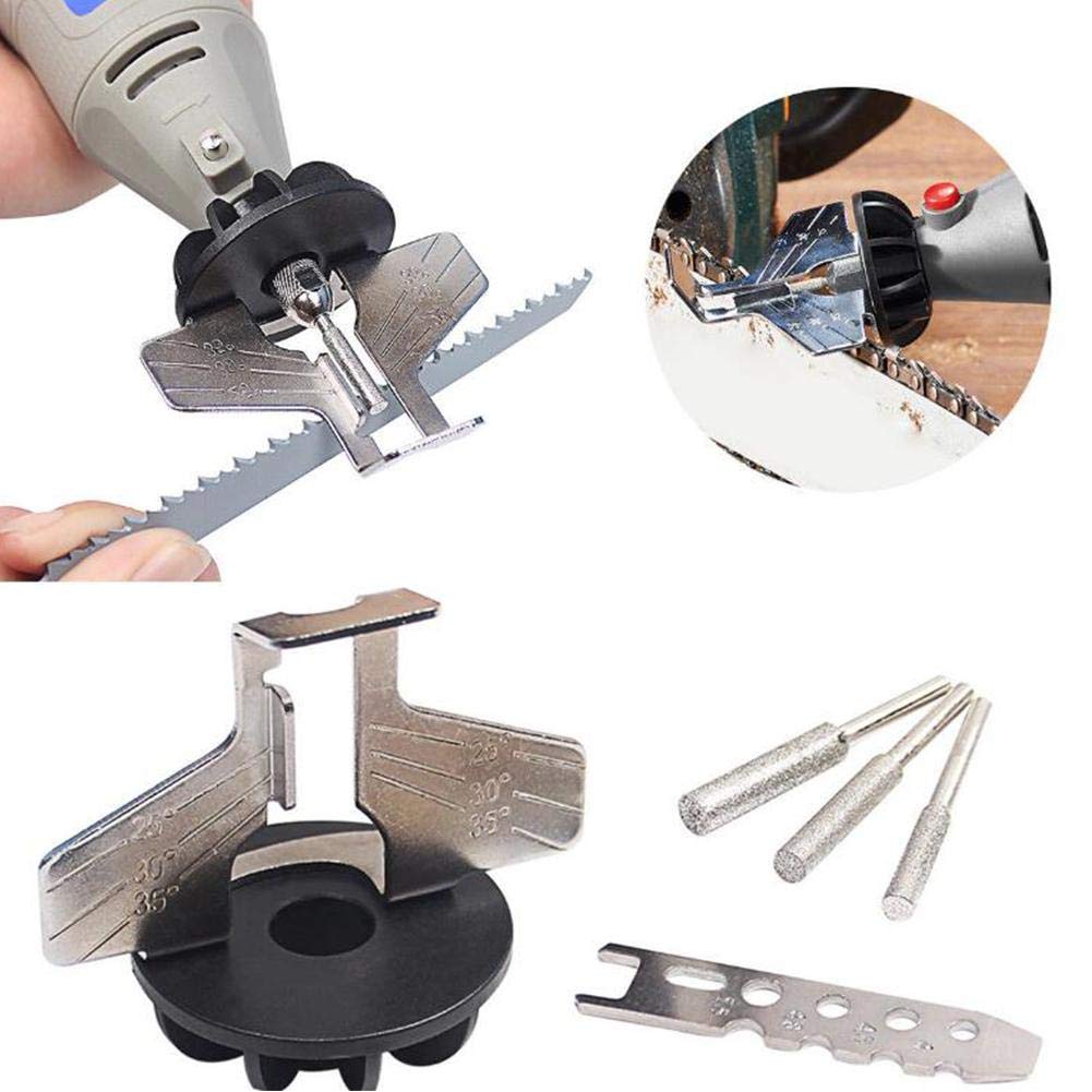 Electric Chainsaw Sharpener Attachment - Professional Chain Saw Tooth Grinding Tool for Outdoor Garden Maintenance | Compatible with Electric Grinders | Durable Abrasive Tool for Wood Cutting & Tree Trimming | Perfect for DIY Landscaping, Firewood Preparation & Forestry Work