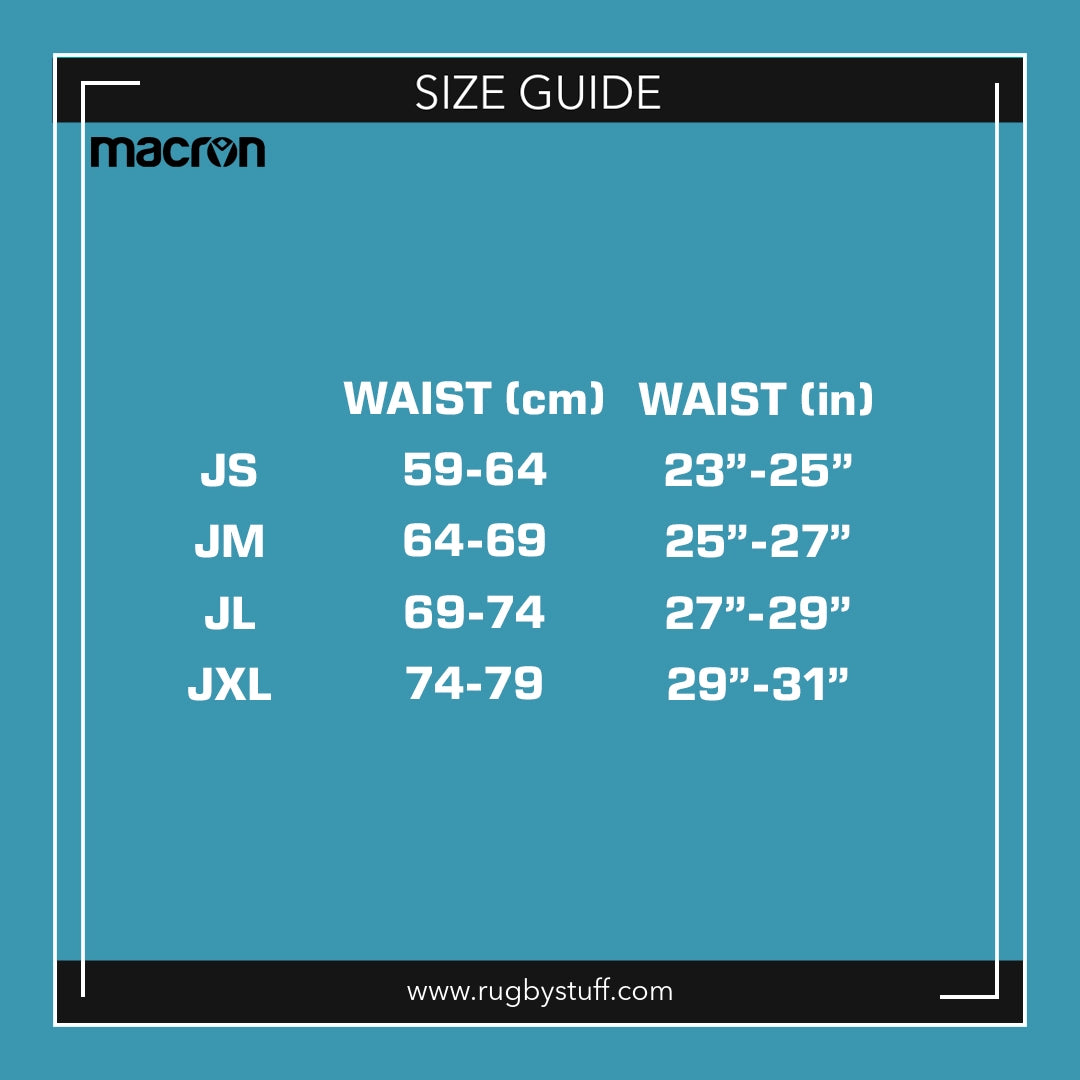 Macron Edinburgh Kids' Away Rugby Shorts 2024-25 | Youth Rugby Uniform for Matches & Training
