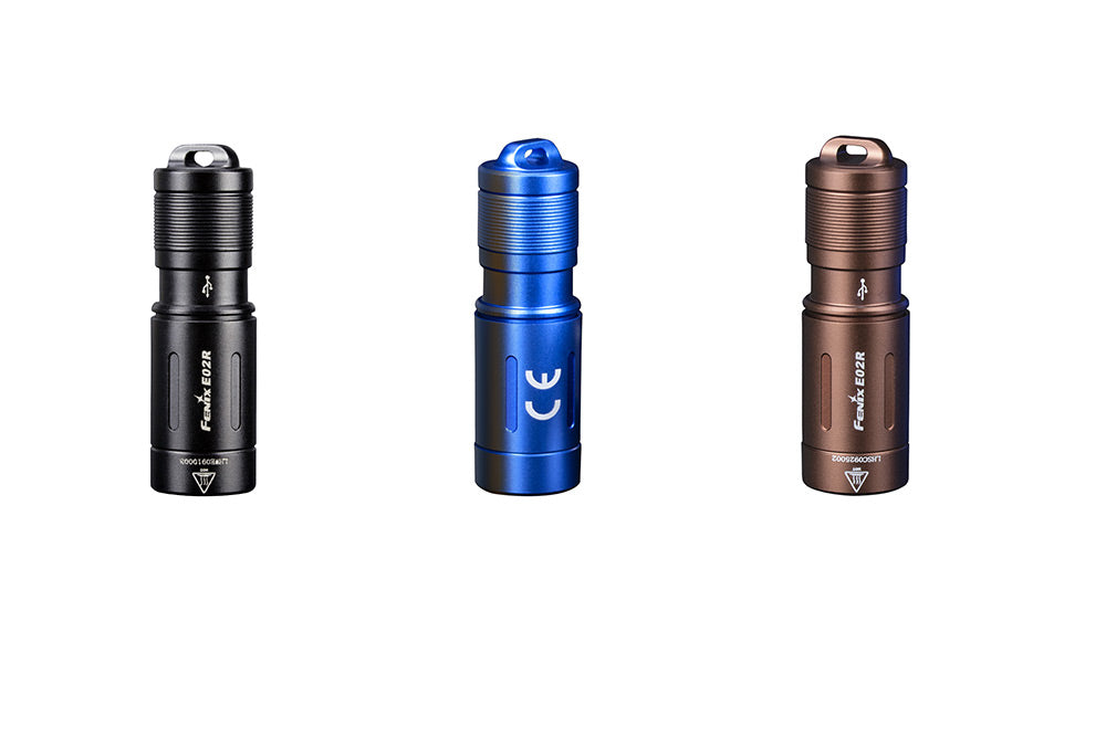 Fenix E02R Ultra-Bright LED Keychain Flashlight - Compact, Rechargeable, Waterproof for Camping, Hiking & Emergency Use