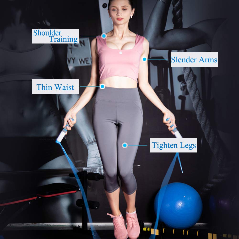 Digital Weighted Jump Rope with Calorie Counter - Adjustable Speed Skipping Rope for Fitness Training | Workout Equipment for Men, Women & Kids | Perfect for Home Gym, Cardio Exercise & Weight Loss