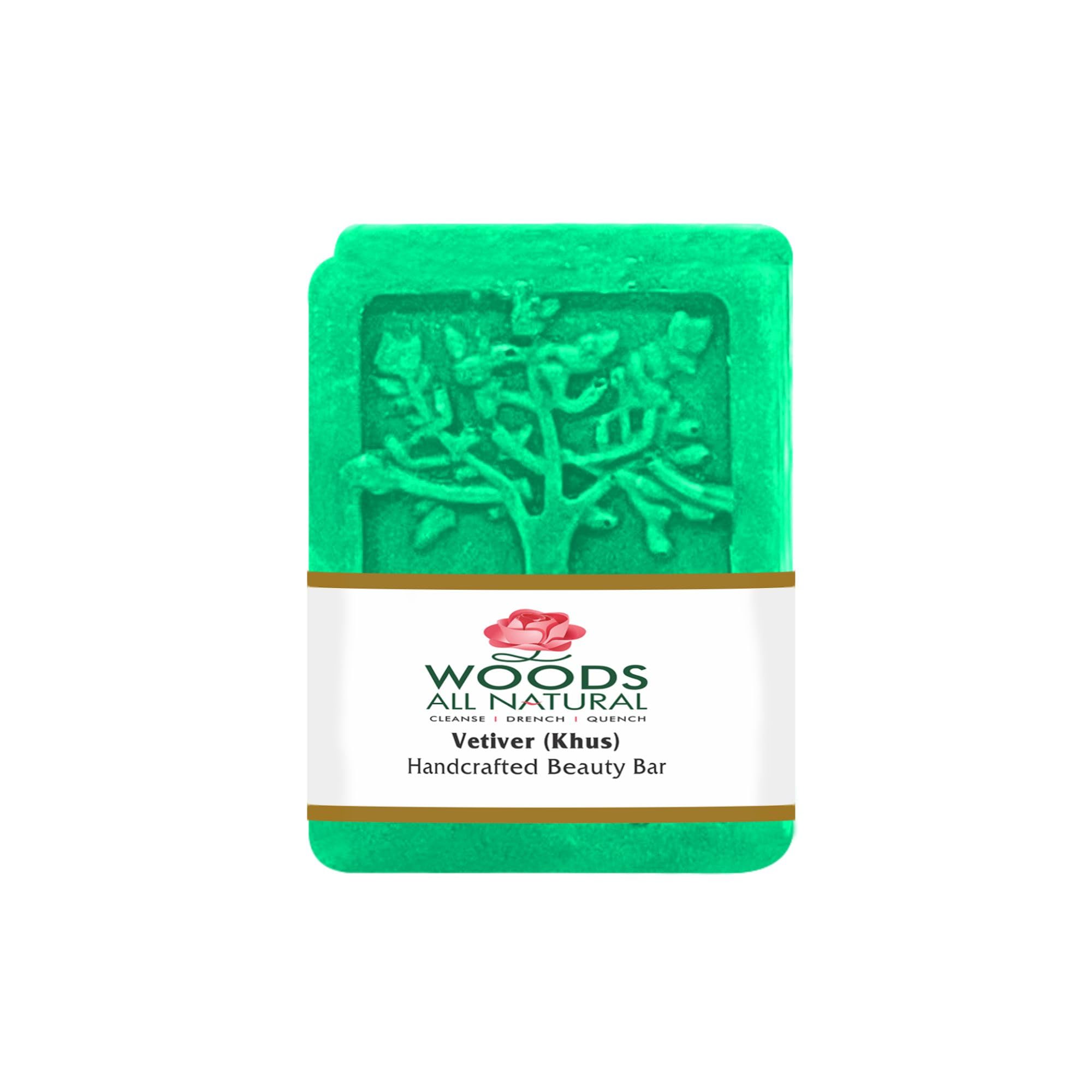 All-Natural Vetiver (Khus) Handmade Beauty Soap Bar 100g - Sulfate Free, Paraben Free, Silicone Free for All Skin Types | Skin Cleansing, Brightening & Moisturizing | Perfect for Daily Use, Spa Days & Eco-Friendly Gifting