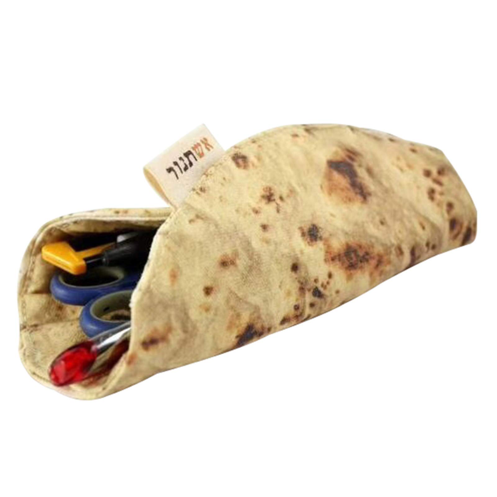 Lifelike Sesame Cake Roll Pencil Case - Pen Holder for School & Office